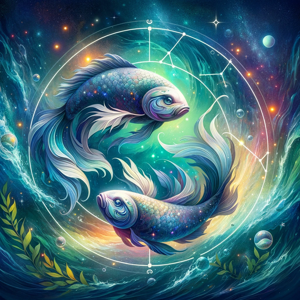 Pisces zodiac artwork
